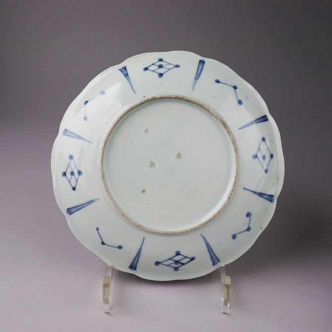 中国明時代染付お皿(七寸) 中国明時代染付7寸お皿2点 中国明時代 古染