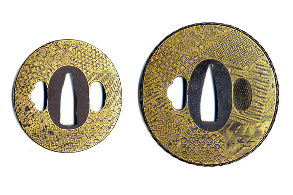 鍔 鉄地大根図鐔 重◯ 象嵌 日本刀 刀装具 骨董 古美術 江戸時代