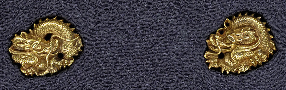 目貫 無銘 京都 大月派 丸龍図 (ME-050517)｜刀・日本刀の販売なら日本