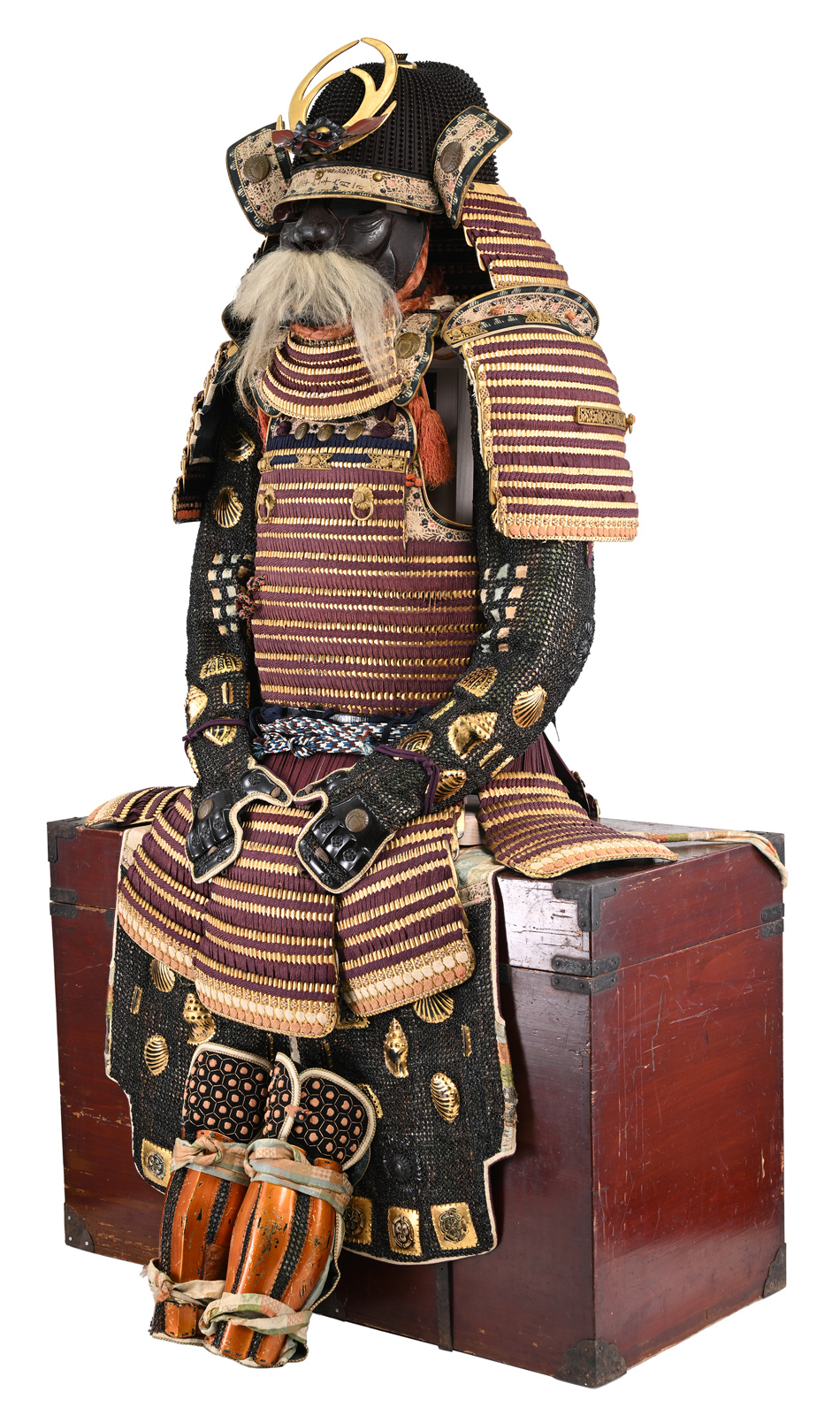 武家好み 古銅甲冑型香炉 大振り 時代物（兜鎧日本刀装具小柄小刀笄