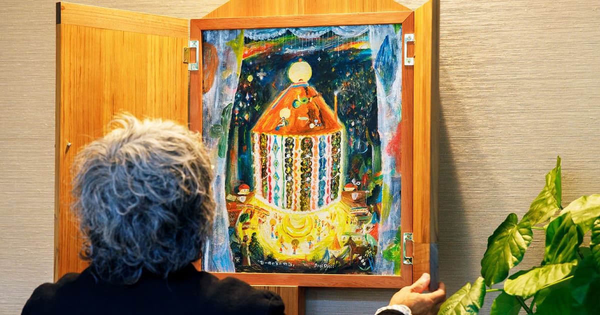 真作保証】荒井良二手描きイラスト2枚セット/Arai Ryoji/絵本作家 真作