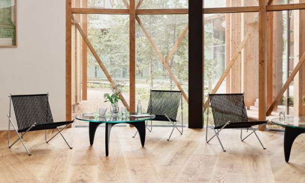 PK4 麻ひも ブラック / サテン仕上げFRITZ HANSEN（フリッツ・ハンセン