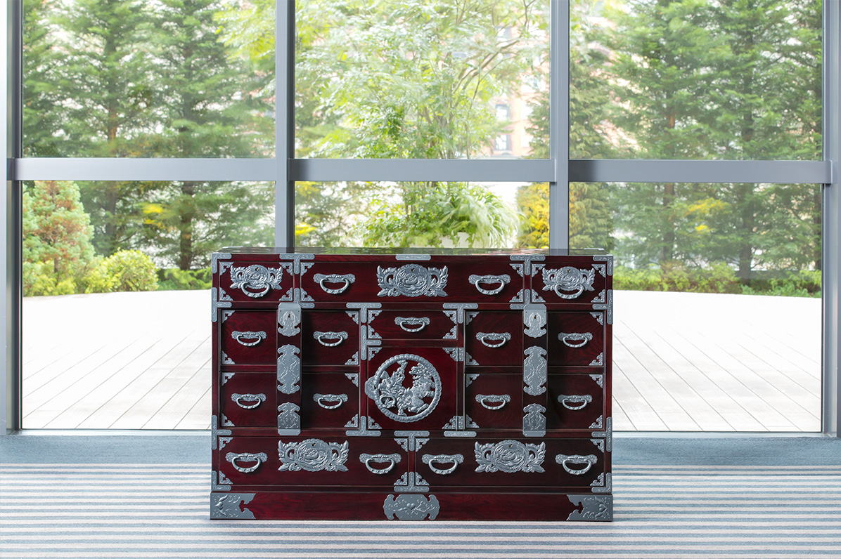 トモ美品 欅産業 仙台箪笥階段箪笥 仙台箪笥 四尺野郎箪笥 KC-7B 拭き