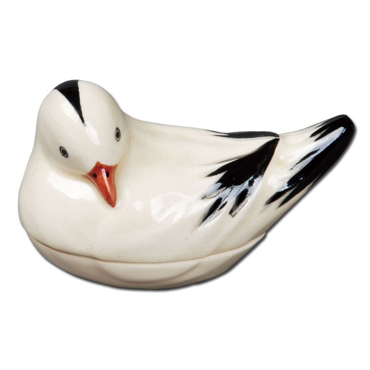 茶道具 香合 都鳥 中村良二作