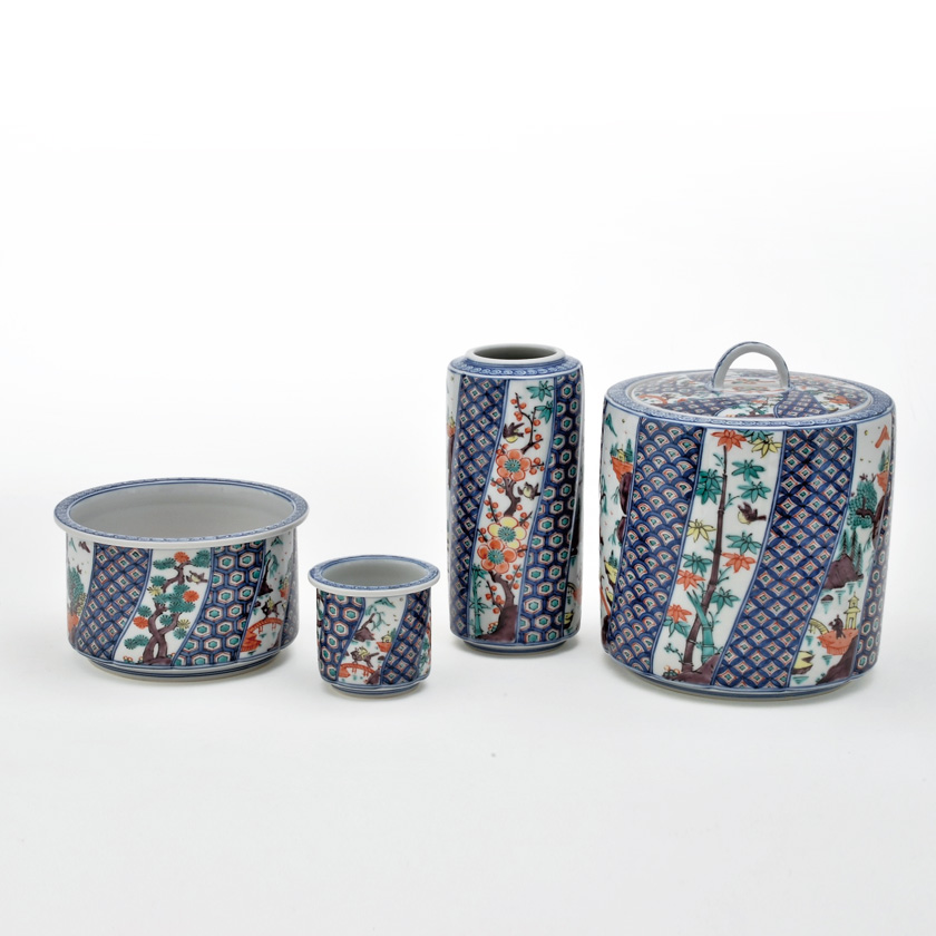 茶道具 皆具（かいぐ） 皆具 色絵 捻 高野 昭阿弥 作 | 千年の香り 千紀園