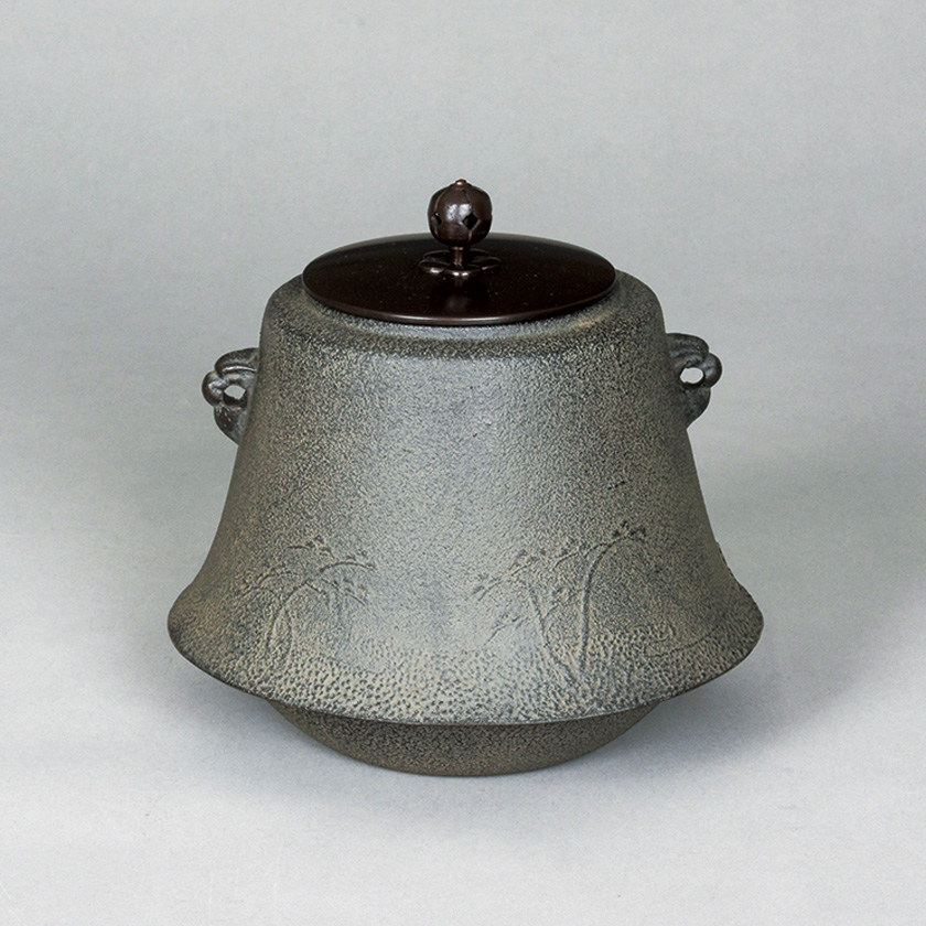 茶道具 風炉釜（ふろがま） 小釜 浜松地紋 富士 菊地 政光 作 | 千年の