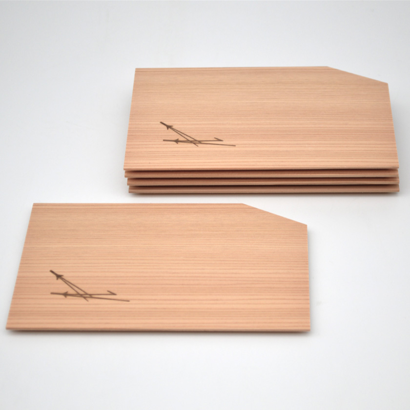 茶道具 菓子器（かしき） 杉 銘々皿 隅折 松葉 5枚組 | 千年の香り 千紀園