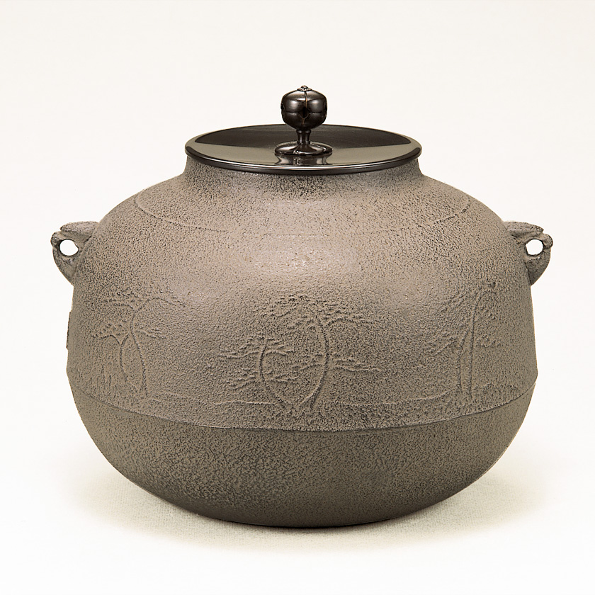 茶道具 風炉釜（ふろがま） 風炉釜 真形浜松地紋 菊池 政光 | 千年の