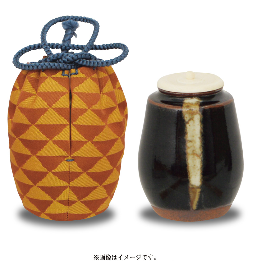 茶道具 茶入（ちゃいれ） 茶入 中興名物 瀬戸破風窯 橋立写 仕覆：住吉