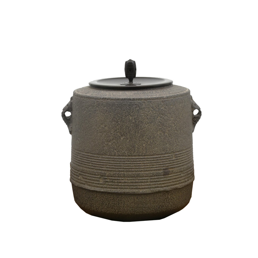 茶道具 炉➕釜➕釜リング➕灰 IT236KM 置炉 炉壇 茶道具