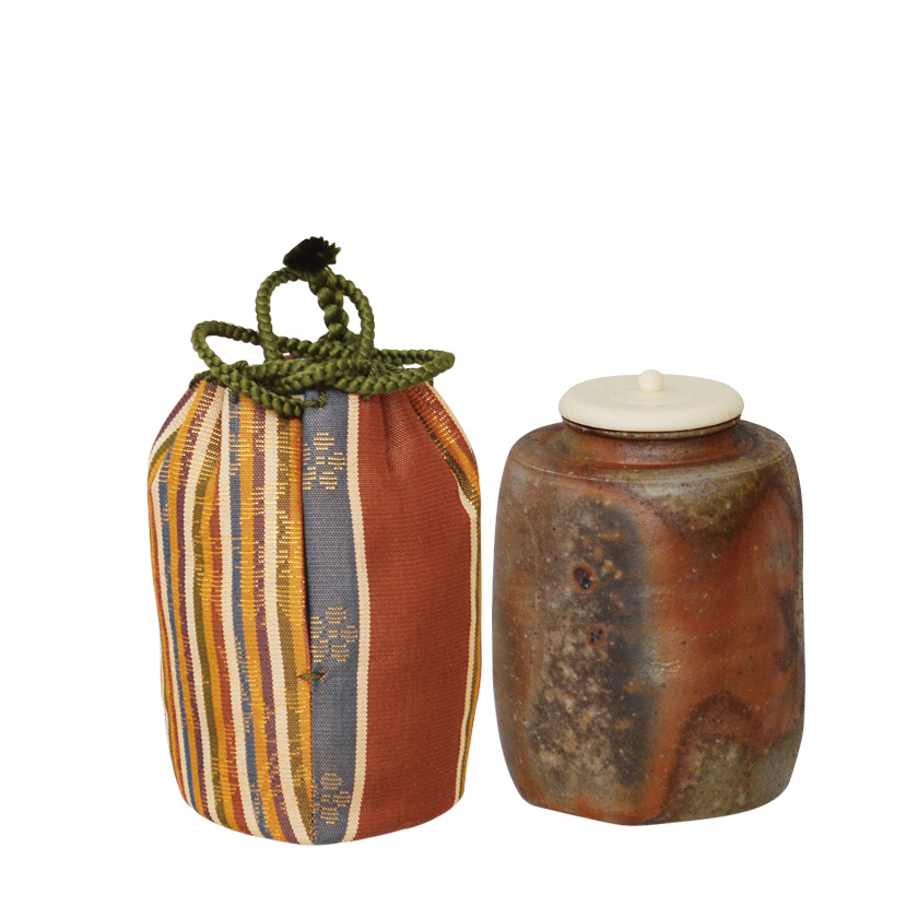 送料込【逢絢亭・新品】茶道具 仕覆 四滴茶入仕覆 正絹 蜀江