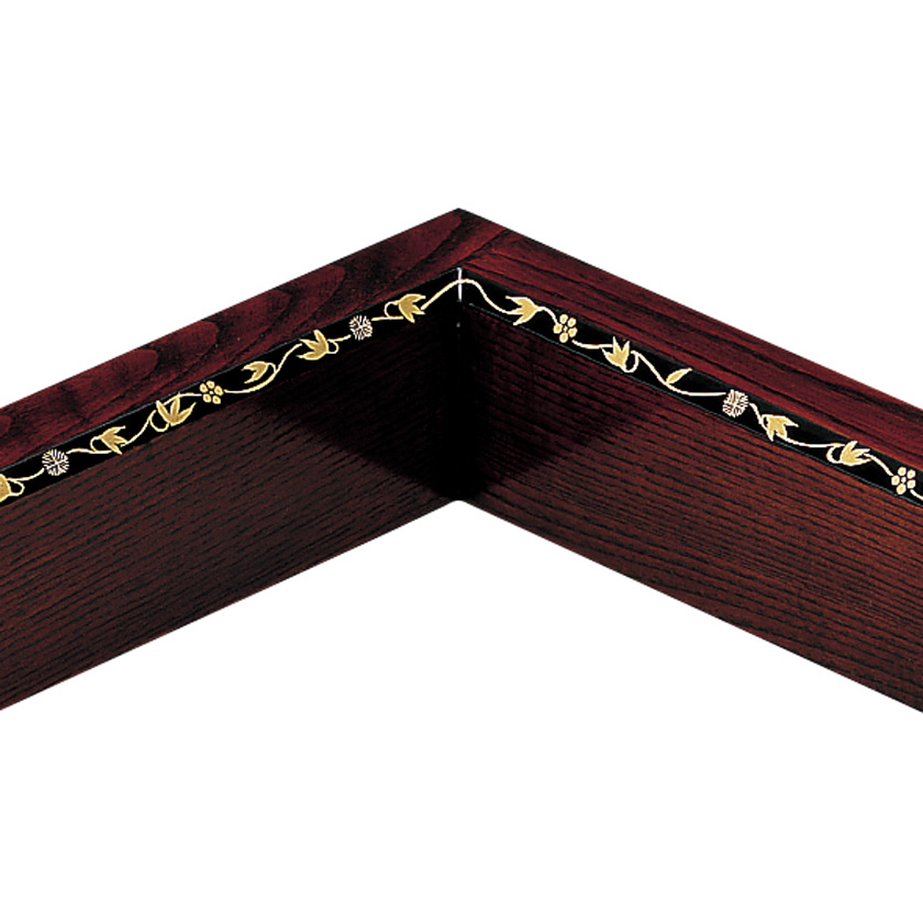 茶道具 炉縁（ろぶち） 炉縁 吹漆 面三友蒔絵 中村湖彩