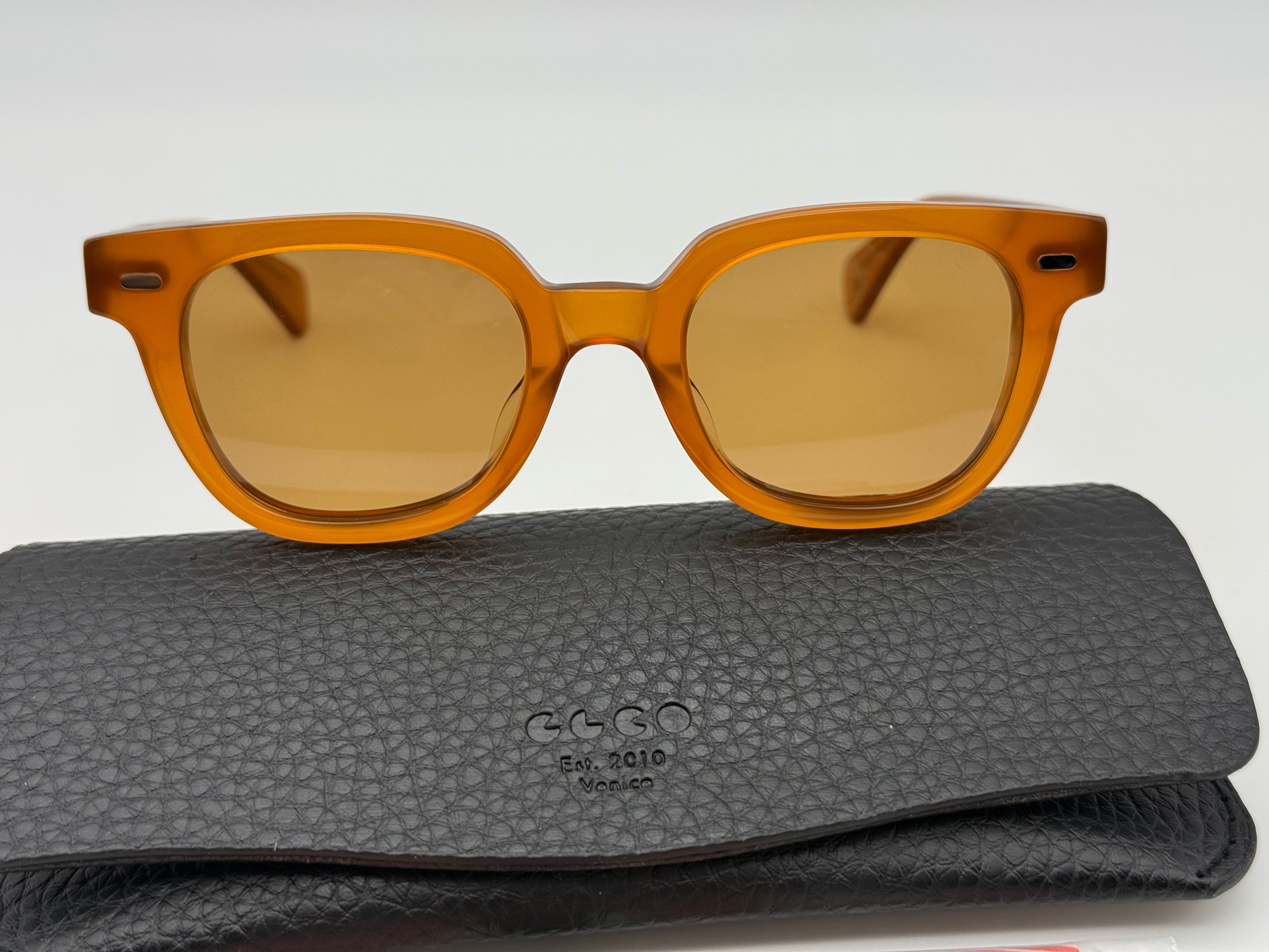 Garrett Leight GLCO x Josh Peskowitz 47mm Orange / Marigold Hand