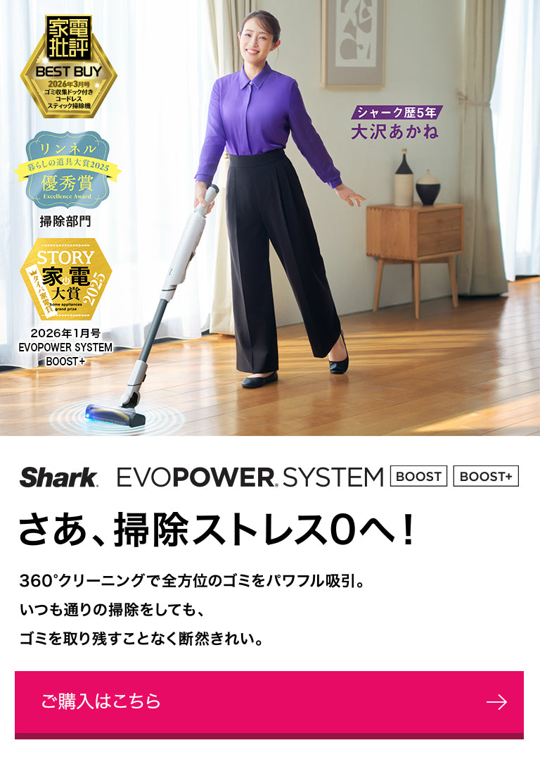 概要：EVOPOWER SYSTEM BOOST+/BOOST コードレススティッククリーナー