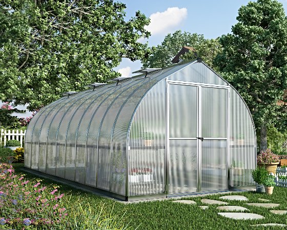 Palram - Canopia 8x20 Bella Greenhouse Kit - Silver (HG5420)