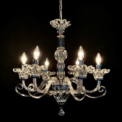 6/15まで値下げ】スペインハンドメイド/クリスタルドロップ3灯