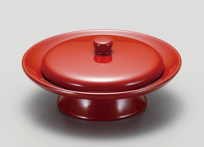 お皿茶托-朱 天目台［組］ | 越前漆器粂治郎