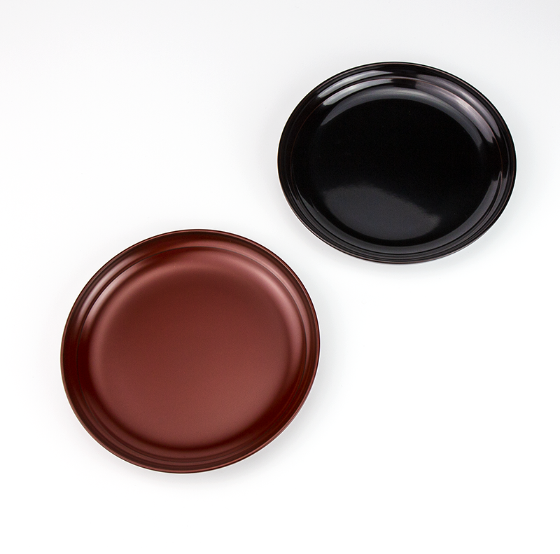 銘々皿お皿-越前漆器 越路 銘々皿5.0 溜［5枚］ | 越前漆器粂治郎