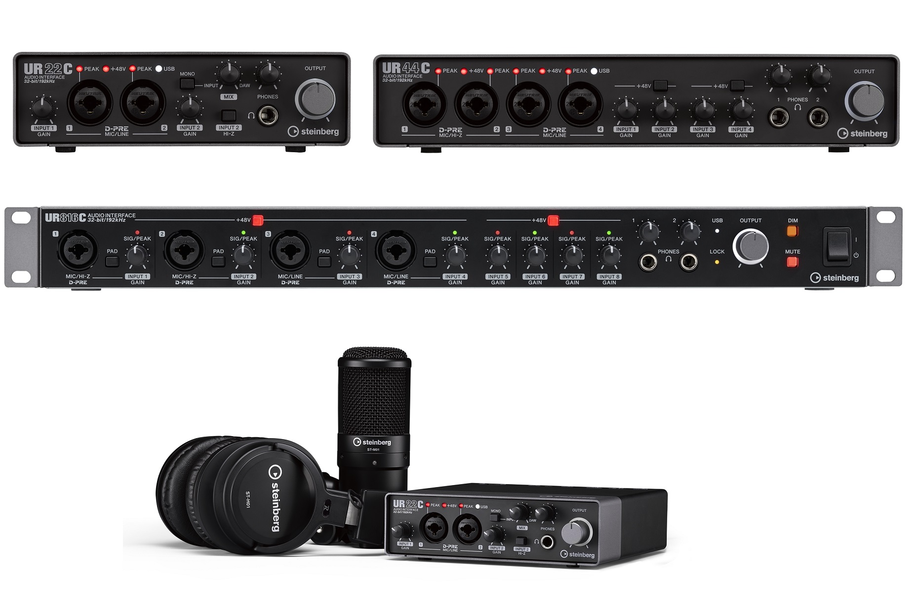 Steinbergのオーディオインターフェイスがリニューアル！UR-Cシリーズ