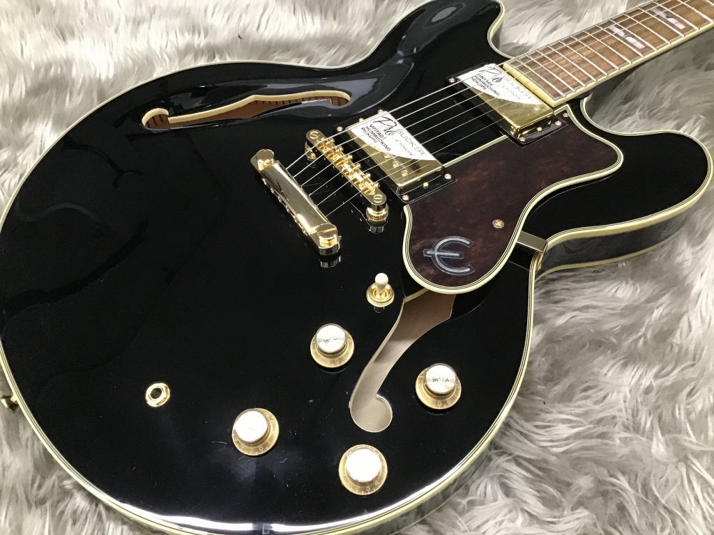 Epiphone Sheraton II セミアコ Black ケース付き Epiphone Sheraton