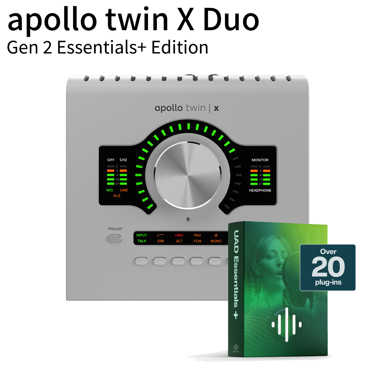 本物”のアナログサウンドで録る。Universal Audio Apollo Twin X gen2