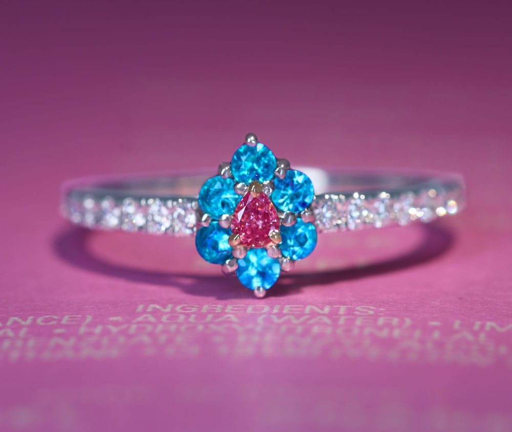 HANDMADE】PT950/K18PG ピンクダイヤモンド FANCY INTENSE PURPLISH