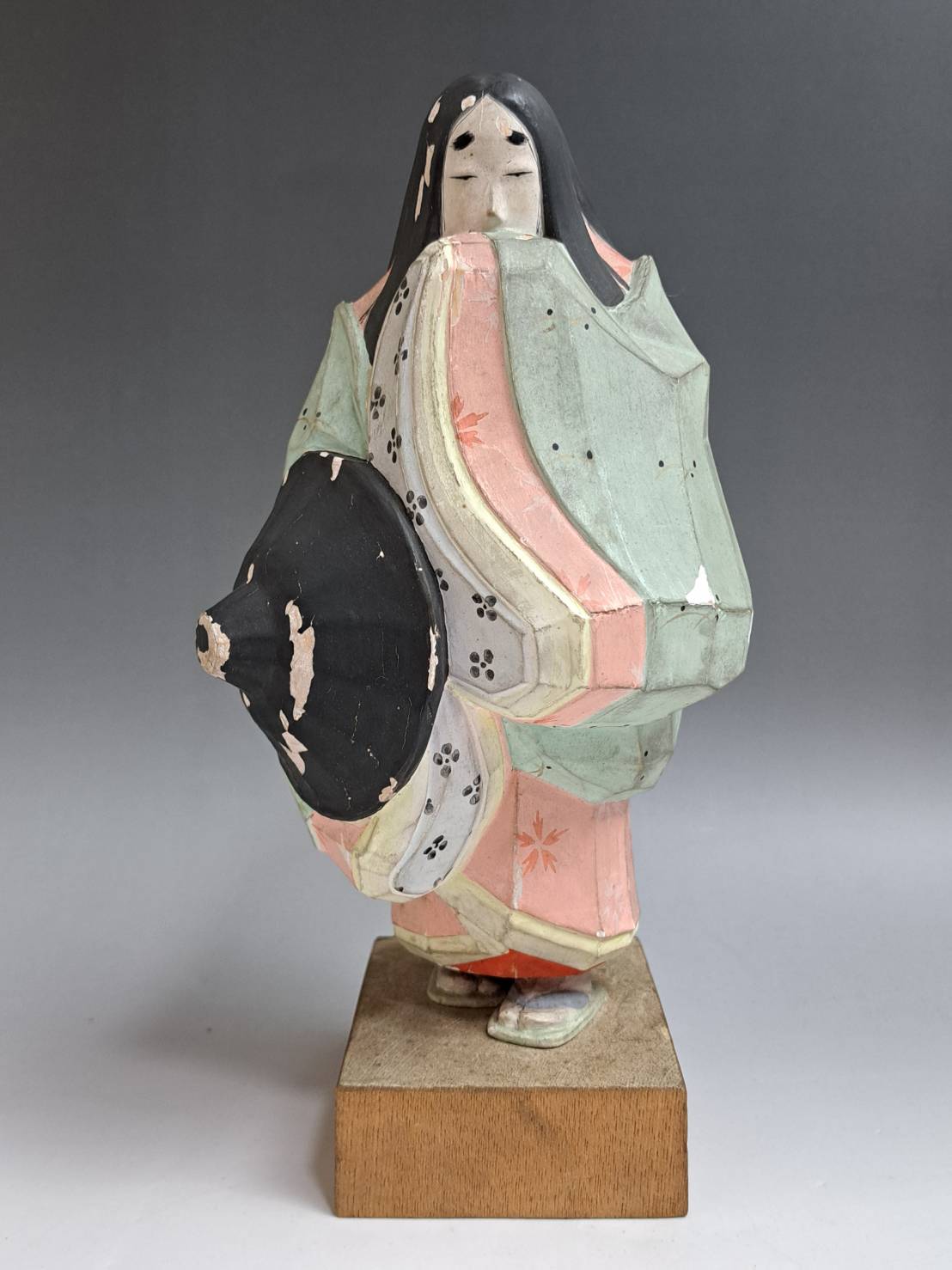 能面師 鈴木慶雲 作 木彫 彩色 能人形 ｢春日野｣ | 新栄堂