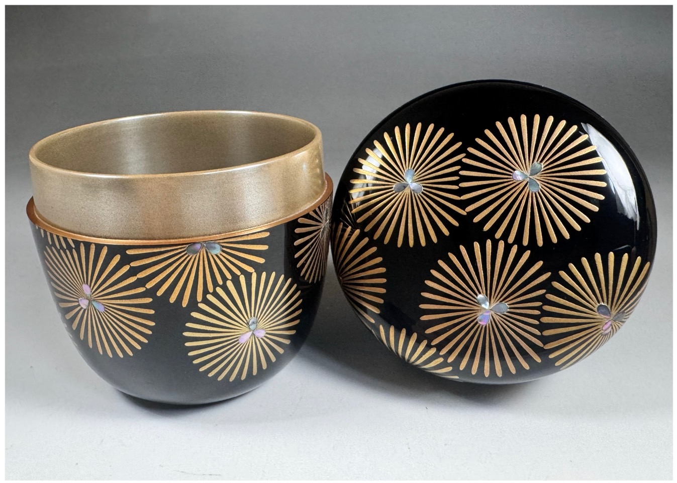 加賀 蒔絵師 田中宗凌 作 唐松 大棗 内銀地 螺鈿 茶道具 | 新栄堂