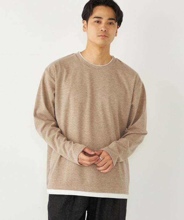 naptime フェイクレイヤード ロンT Nissy Naptime フェイクレイヤード