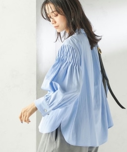 quaranciel:〈洗濯機可能〉フクレ ジャカード パフスリーブ フレア