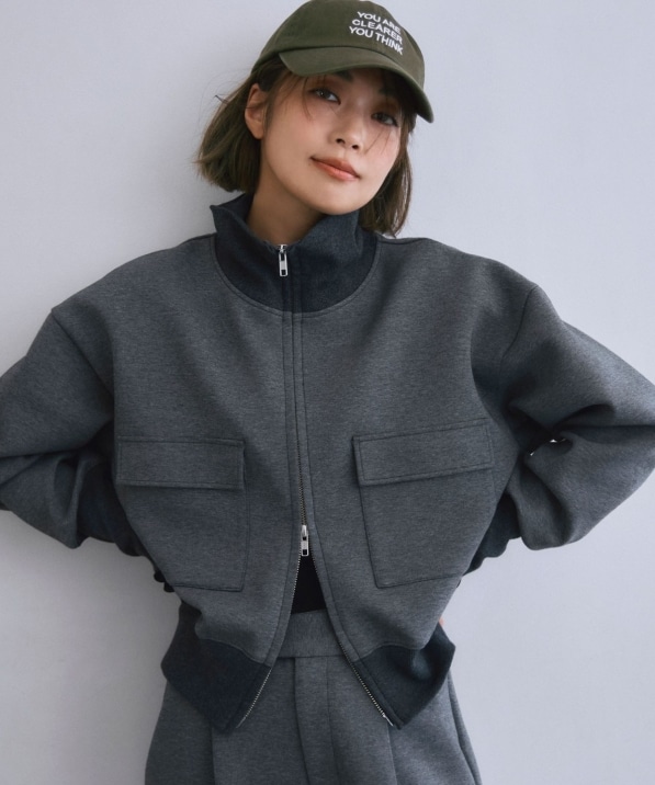 s.oyamadaコラボ:〈手洗い可能〉コットン エア ダンボール ブルゾン