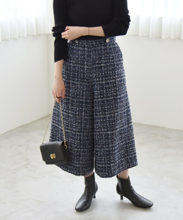 quaranciel: ツイード クロップド パンツ（セットアップ対応）｜ SHIPS