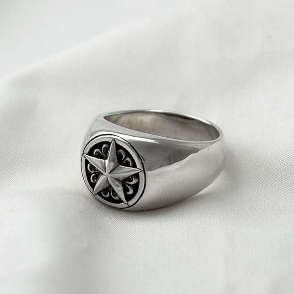 ONE STAR】スター シルバーリング [DR-303]