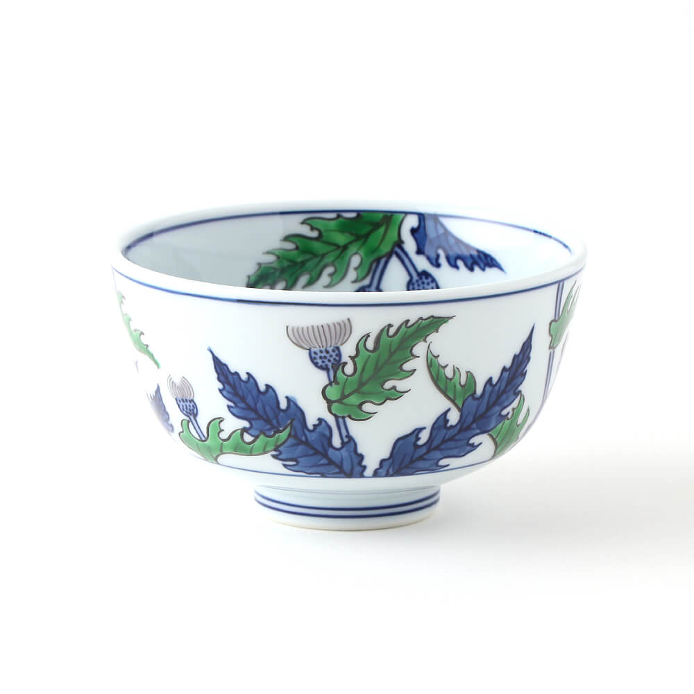 染錦薊絵 飯碗 ｜ 有田焼の源右衛門窯公式オンラインショップ