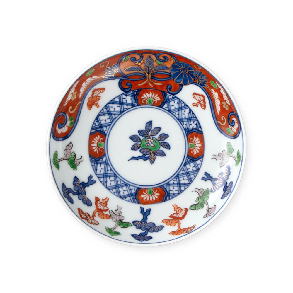 源右衛門】古伊万里の伝統 日本の名窯 舘林源右衛門作 染錦高砂尉姥人