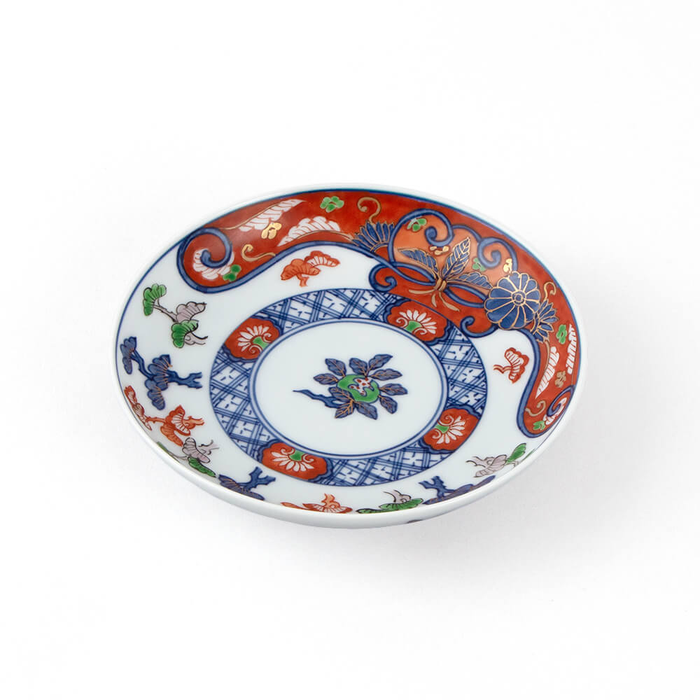 源右衛門】古伊万里の伝統 日本の名窯 舘林源右衛門作 染付濃根菜図