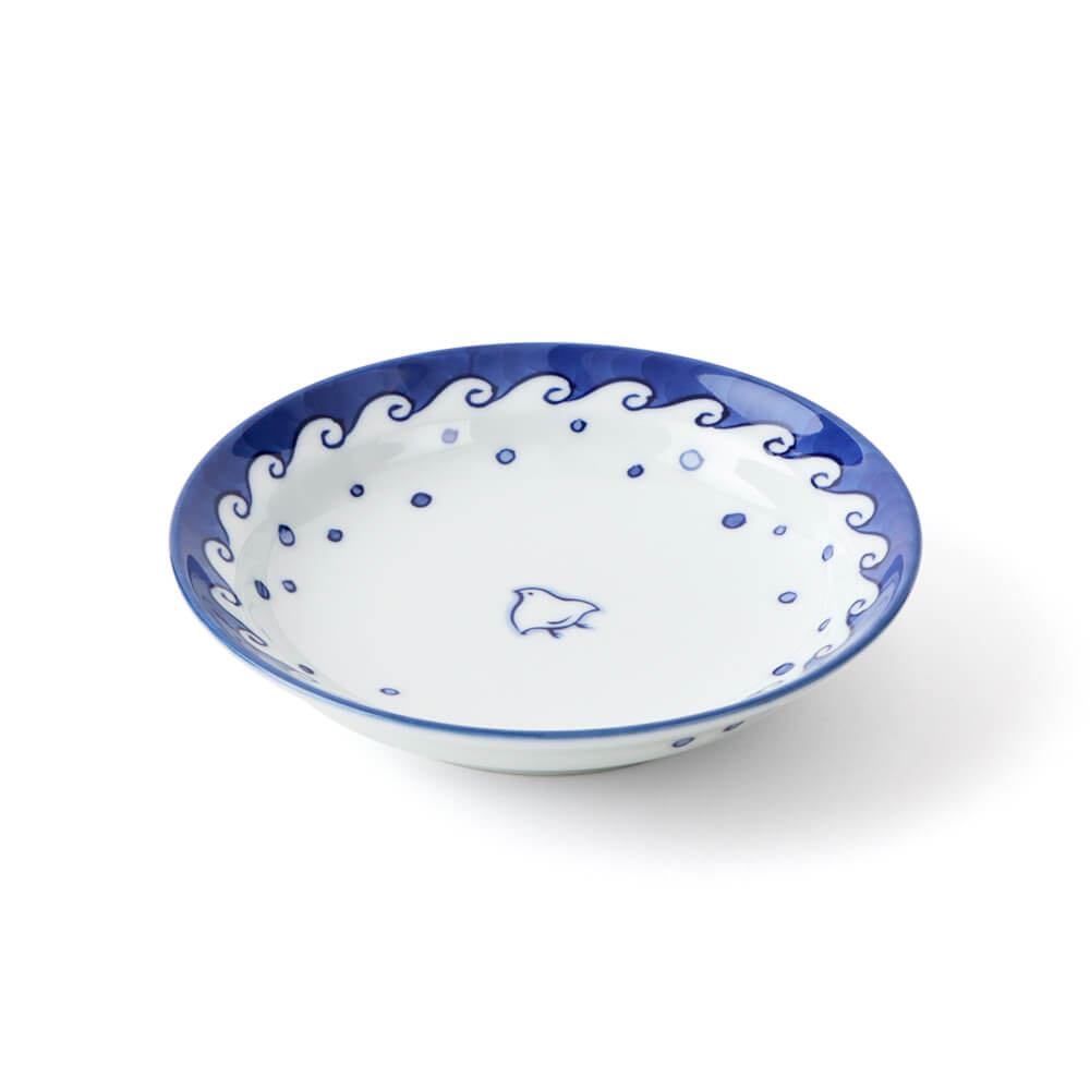 染付波千鳥 銘々皿 ｜ 有田焼の源右衛門窯公式オンラインショップ