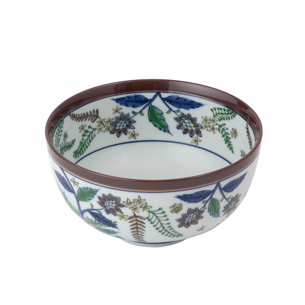 染錦更紗手花蝶文 麺鉢 ｜ 有田焼の源右衛門窯公式オンラインショップ