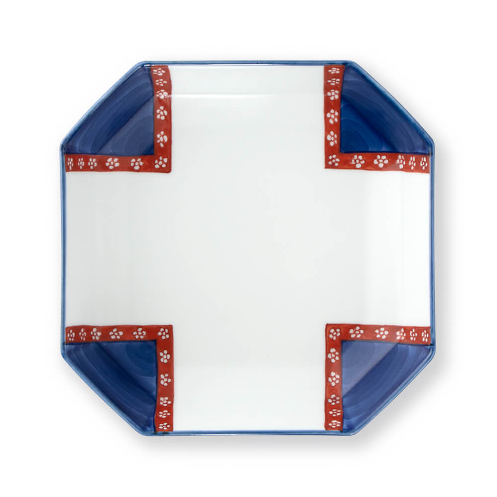 染錦梅小紋 方皿 ｜ 有田焼の源右衛門窯公式オンラインショップ