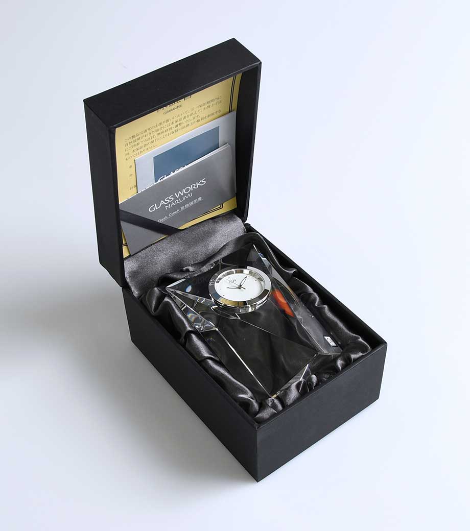 ナルミ クロック(M)【プリズム】ガラス時計 記念品｜最安値￥5,500