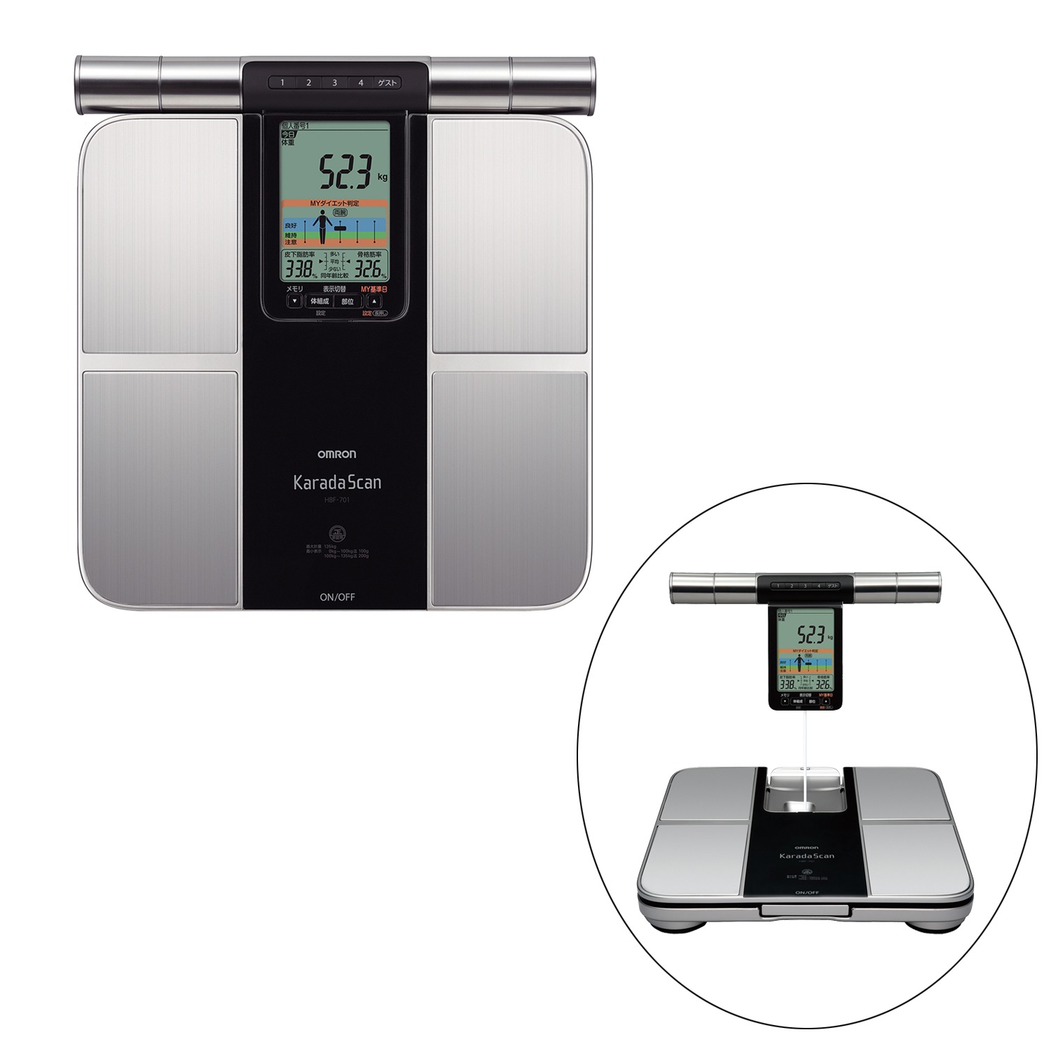 OMRON オムロン 体重体組成計 カラダスキャン HBF-701 オムロン 体重