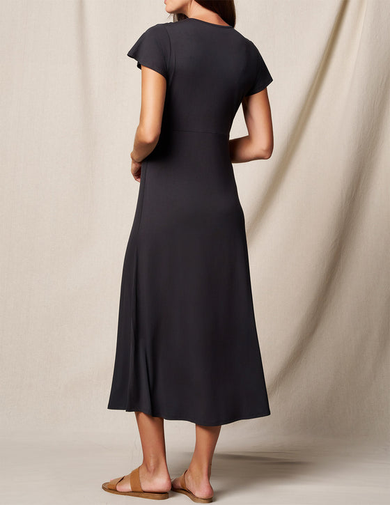 Bamboo Maxi Sleep Dress - Black — Sivana