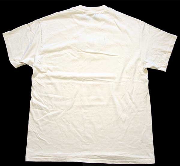 90s USA製 Hanes うさぎ フラワー 刺繍 コットンTシャツ 生成り L