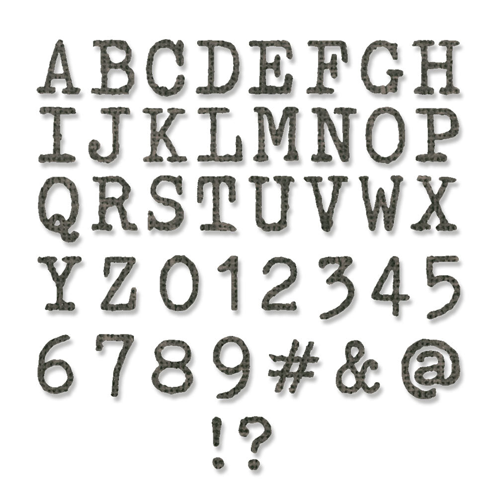 Sizzix Thinlits Die Set 133PK - Alphanumeric Tiny Type Upper by