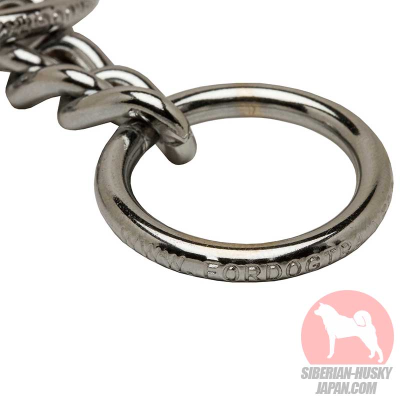 シベリアンハスキー用チョークチェーンカラー|犬のしつけ用チェーン