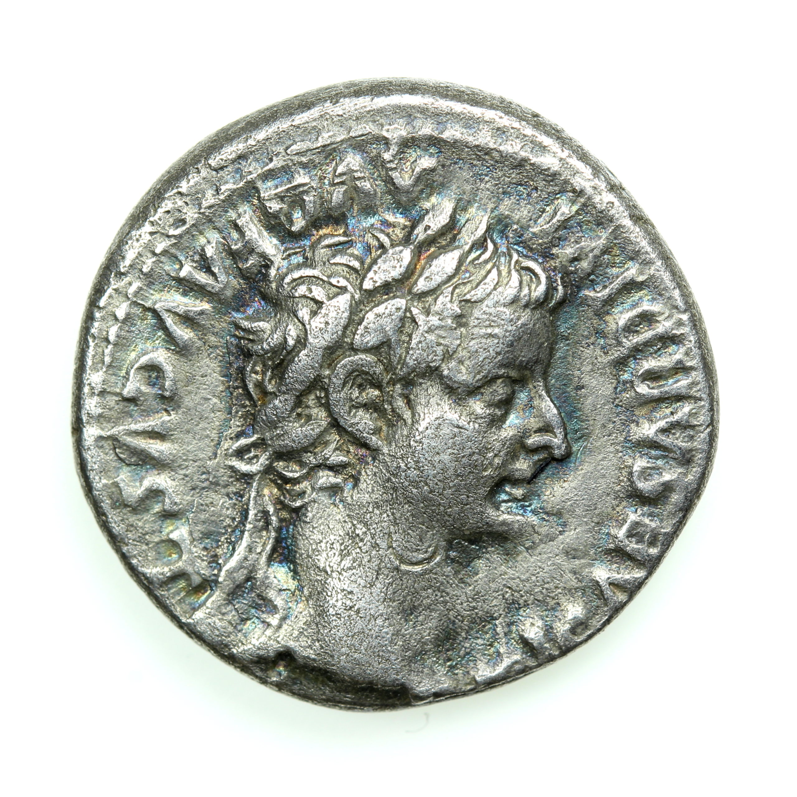 ティベリウス AD 14-37 シルバー デナリウス NGC CHAU 聖書 12