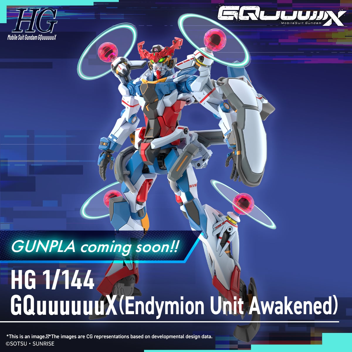Gundam GQuuuuuuX Endymion Unit Awakened Model Kit Shown