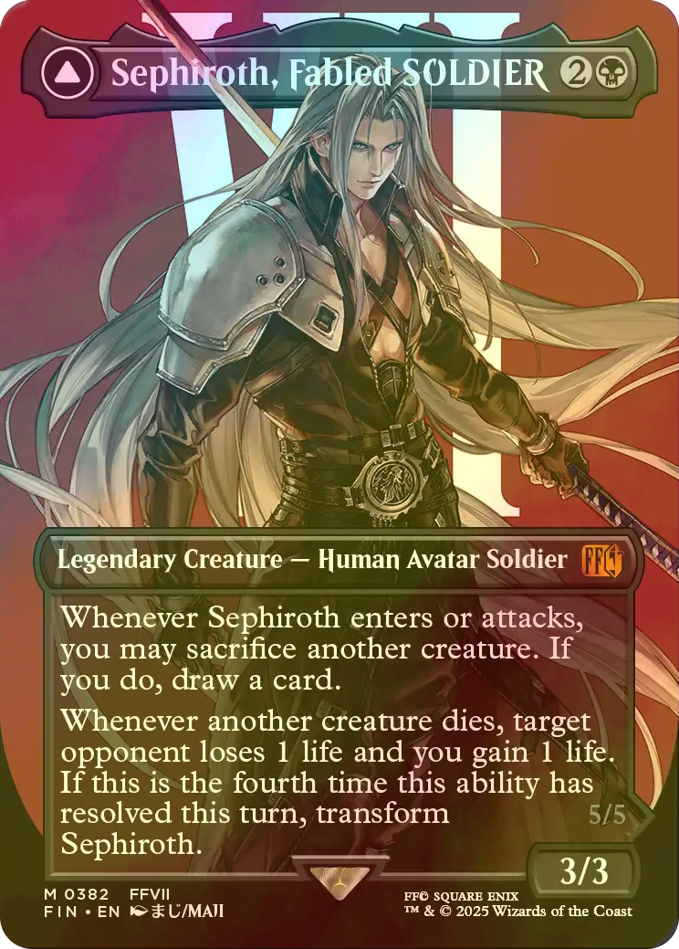 セフィロス サージfoil MTG 威名のソルジャー、セフィロス サージfoil