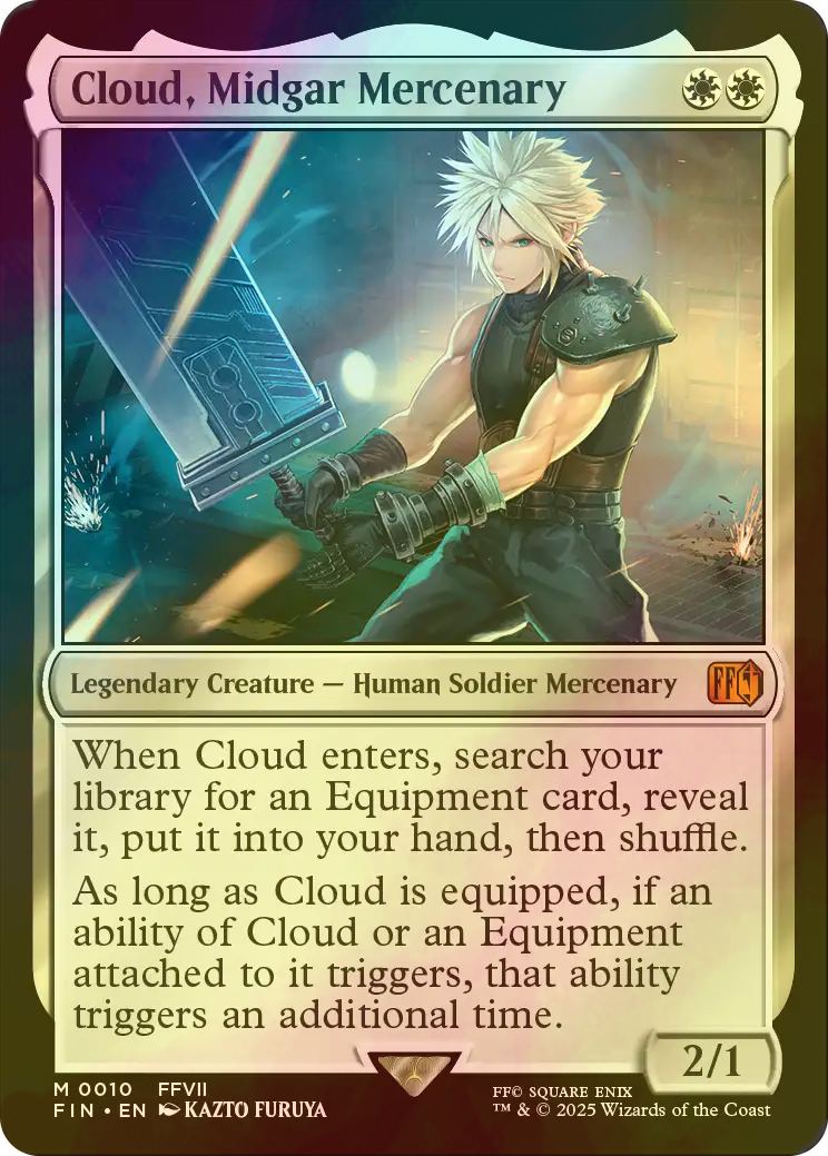 ミッドガルの傭兵、クラウド MTG スポットライト プロモカード MTG