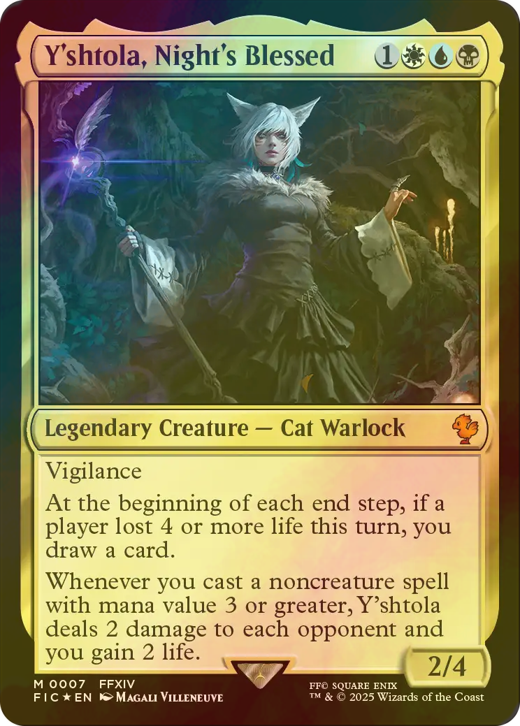 魔女、ヤシュトラルル/Y'shtola 本物 ボーダーレス foil 英語版 魔女